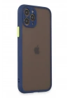 Mey İthalat®  iPhone 11 Pro Kılıf Montreal Silikon Kapak - Lacivert