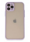 Mey İthalat®  iPhone 11 Pro Kılıf Montreal Silikon Kapak - Mor