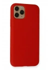 Mey İthalat®  iPhone 11 Pro Kılıf Nano içi Kadife Silikon - Kırmızı