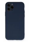 Mey İthalat®  iPhone 11 Pro Kılıf Nano içi Kadife Silikon - Lacivert