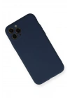 Mey İthalat®  iPhone 11 Pro Kılıf Nano içi Kadife Silikon - Lacivert