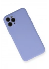 Mey İthalat®  iPhone 11 Pro Kılıf Nano içi Kadife Silikon- Lila