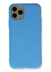 Mey İthalat®  iPhone 11 Pro Kılıf Nano içi Kadife Silikon - Mavi