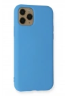 Mey İthalat®  iPhone 11 Pro Kılıf Nano içi Kadife Silikon - Mavi