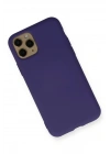 Mey İthalat®  iPhone 11 Pro Kılıf Nano içi Kadife Silikon - Mor