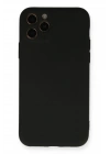 Mey İthalat®  iPhone 11 Pro Kılıf Nano içi Kadife Silikon - Siyah