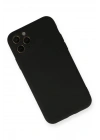 Mey İthalat®  iPhone 11 Pro Kılıf Nano içi Kadife Silikon - Siyah