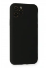 Mey İthalat®  iPhone 11 Pro Kılıf Nano içi Kadife Silikon - Siyah