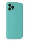 Mey İthalat®  iPhone 11 Pro Kılıf Nano içi Kadife Silikon - Turkuaz