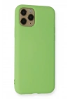 Mey İthalat®  iPhone 11 Pro Kılıf Nano içi Kadife Silikon - Yeşil