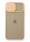 Mey İthalat®  iPhone 11 Pro Kılıf Palm Buzlu Kamera Sürgülü Silikon - Pembe