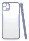 Mey İthalat®  iPhone 11 Pro Kılıf Platin Silikon - Lila