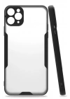 Mey İthalat®  iPhone 11 Pro Kılıf Platin Silikon - Siyah