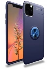 Mey İthalat®  iPhone 11 Pro Kılıf Range Yüzüklü Silikon - Mavi