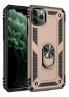Mey İthalat®  iPhone 11 Pro Kılıf Sofya Yüzüklü Silikon Kapak - Gold