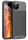 Mey İthalat®   iPhone 11 Pro Max Kılıf Auto Focus Karbon Kapak - Siyah