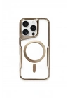 Mey İthalat®  iPhone 11 Pro Max Kılıf Boyi Magsafe Silikon Kapak - Kahverengi