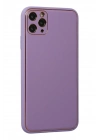 Mey İthalat®  iPhone 11 Pro Max Kılıf Coco Deri Silikon Kapak - Lila