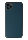 Mey İthalat®  iPhone 11 Pro Max Kılıf Coco Deri Silikon Kapak - Mavi