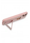 Mey İthalat®  iPhone 11 Pro Max Kılıf Coco Deri Standlı Kapak - Pembe