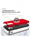Mey İthalat®  iPhone 11 Pro Max Kılıf Elit Yüzüklü Kapak - Kırmızı