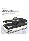 Mey İthalat®  iPhone 11 Pro Max Kılıf Elit Yüzüklü Kapak - Siyah