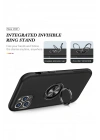 Mey İthalat®  iPhone 11 Pro Max Kılıf Elit Yüzüklü Kapak - Siyah