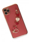 Mey İthalat®  iPhone 11 Pro Max Kılıf Esila Silikon - Kırmızı