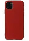 Mey İthalat®  iPhone 11 Pro Max Kılıf First Silikon - Bordo