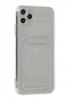 Mey İthalat®  iPhone 11 Pro Max Kılıf Kart Şeffaf Silikon - Şeffaf