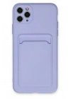 Mey İthalat®  iPhone 11 Pro Max Kılıf Kelvin Kartvizitli Silikon - Lila