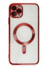 Mey İthalat®  iPhone 11 Pro Max Kılıf Kross Magneticsafe Kapak - Kırmızı