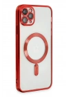 Mey İthalat®  iPhone 11 Pro Max Kılıf Kross Magneticsafe Kapak - Kırmızı