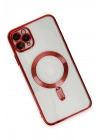 Mey İthalat®  iPhone 11 Pro Max Kılıf Kross Magneticsafe Kapak - Kırmızı