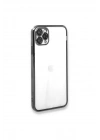 Mey İthalat®  iPhone 11 Pro Max Kılıf  Lensli Silikon - Gümüş