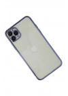 Mey İthalat®  iPhone 11 Pro Max Kılıf  Lensli Silikon - Mor