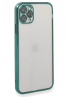 Mey İthalat®  iPhone 11 Pro Max Kılıf  Lensli Silikon - Yeşil