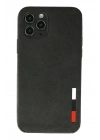 Mey İthalat®  iPhone 11 Pro Max Kılıf Loop Deri Silikon - Siyah