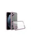 Mey İthalat®  iPhone 11 Pro Max Kılıf Miami Şeffaf Silikon - Açık Mor