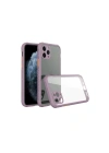 Mey İthalat®  iPhone 11 Pro Max Kılıf Miami Şeffaf Silikon - Açık Mor