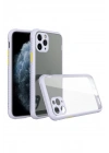 Mey İthalat®  iPhone 11 Pro Max Kılıf Miami Şeffaf Silikon - Lila