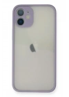 Mey İthalat®  iPhone 11 Pro Max Kılıf Montreal Silikon Kapak - Mor