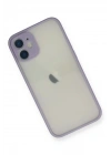 Mey İthalat®  iPhone 11 Pro Max Kılıf Montreal Silikon Kapak - Mor