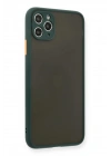 Mey İthalat®  iPhone 11 Pro Max Kılıf Montreal Silikon Kapak - Yeşil