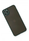 Mey İthalat®  iPhone 11 Pro Max Kılıf Montreal Silikon Kapak - Yeşil