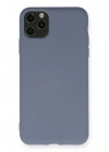 Mey İthalat®  iPhone 11 Pro Max Kılıf Nano içi Kadife Silikon - Gri