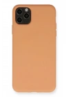 Mey İthalat®  iPhone 11 Pro Max Kılıf Nano içi Kadife Silikon - Mat Turuncu