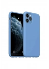 Mey İthalat®  iPhone 11 Pro Max Kılıf Nano içi Kadife Silikon - Mavi