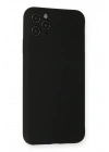 Mey İthalat®  iPhone 11 Pro Max Kılıf Nano içi Kadife Silikon - Siyah