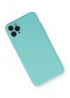 Mey İthalat®  iPhone 11 Pro Max Kılıf Nano içi Kadife Silikon - Turkuaz